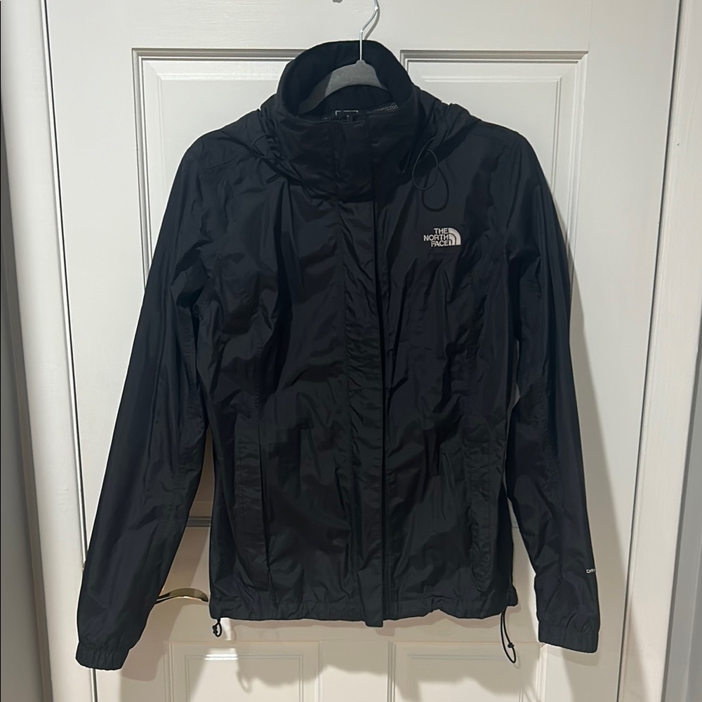 The North Face Women's Black Rain Jacket with Lining and Hood